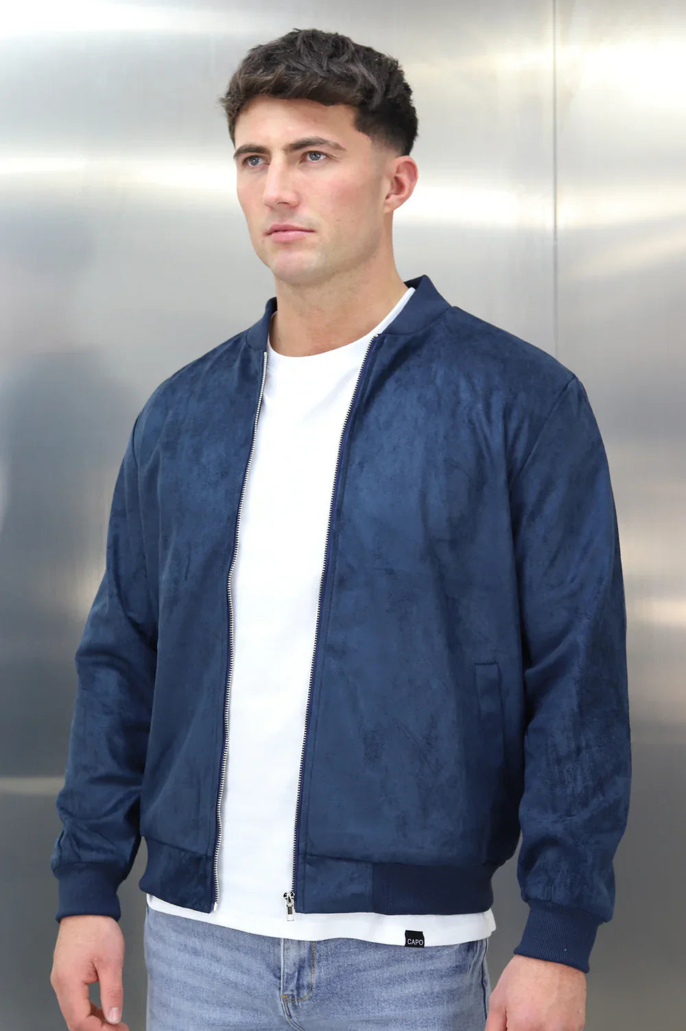 GOSTAVO BOMBER SUEDE - MARINE