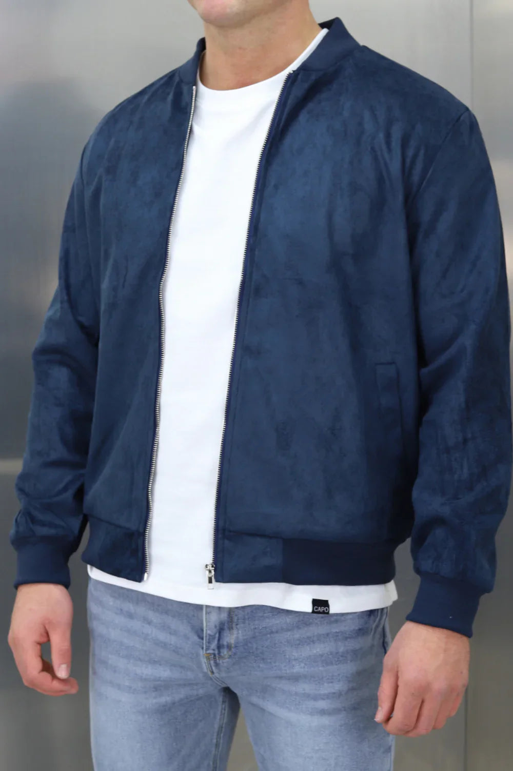 GOSTAVO BOMBER SUEDE - MARINE