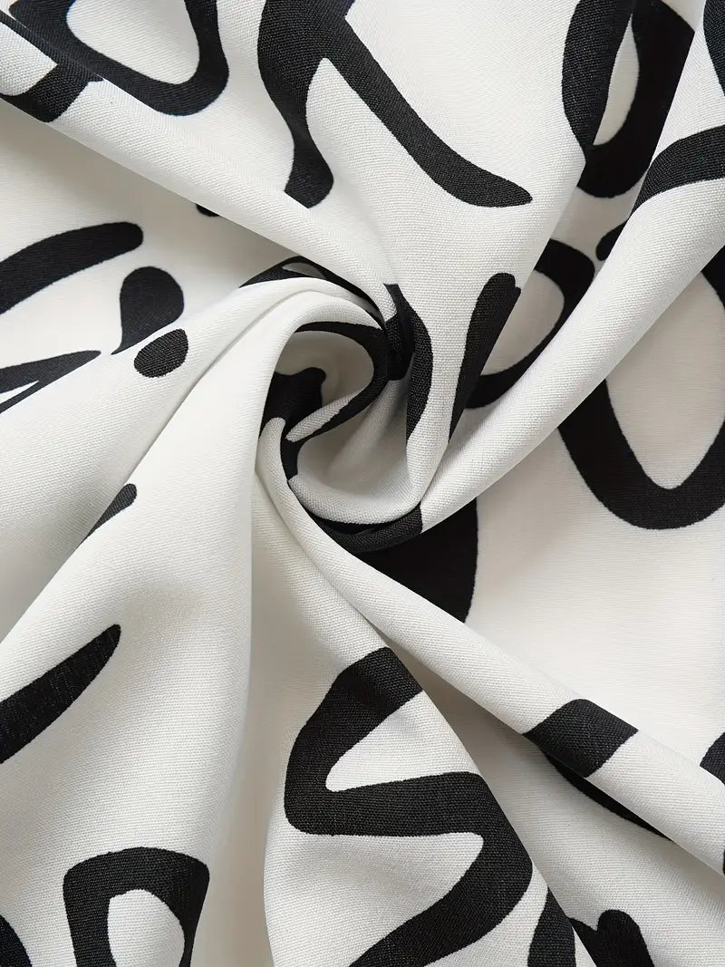 Robe chemise à mots mélangés - Blanc/Combo