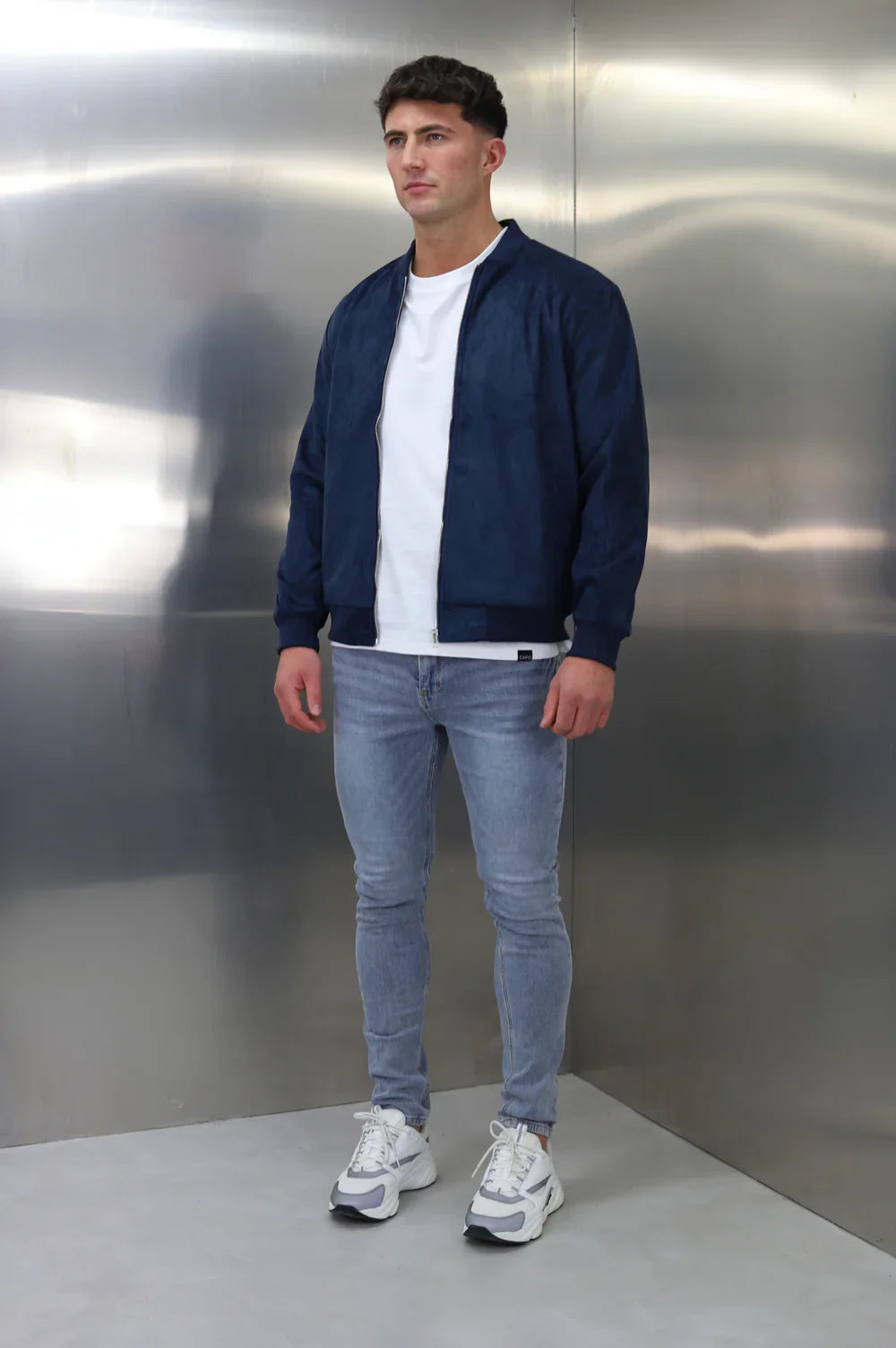 GOSTAVO BOMBER SUEDE - MARINE