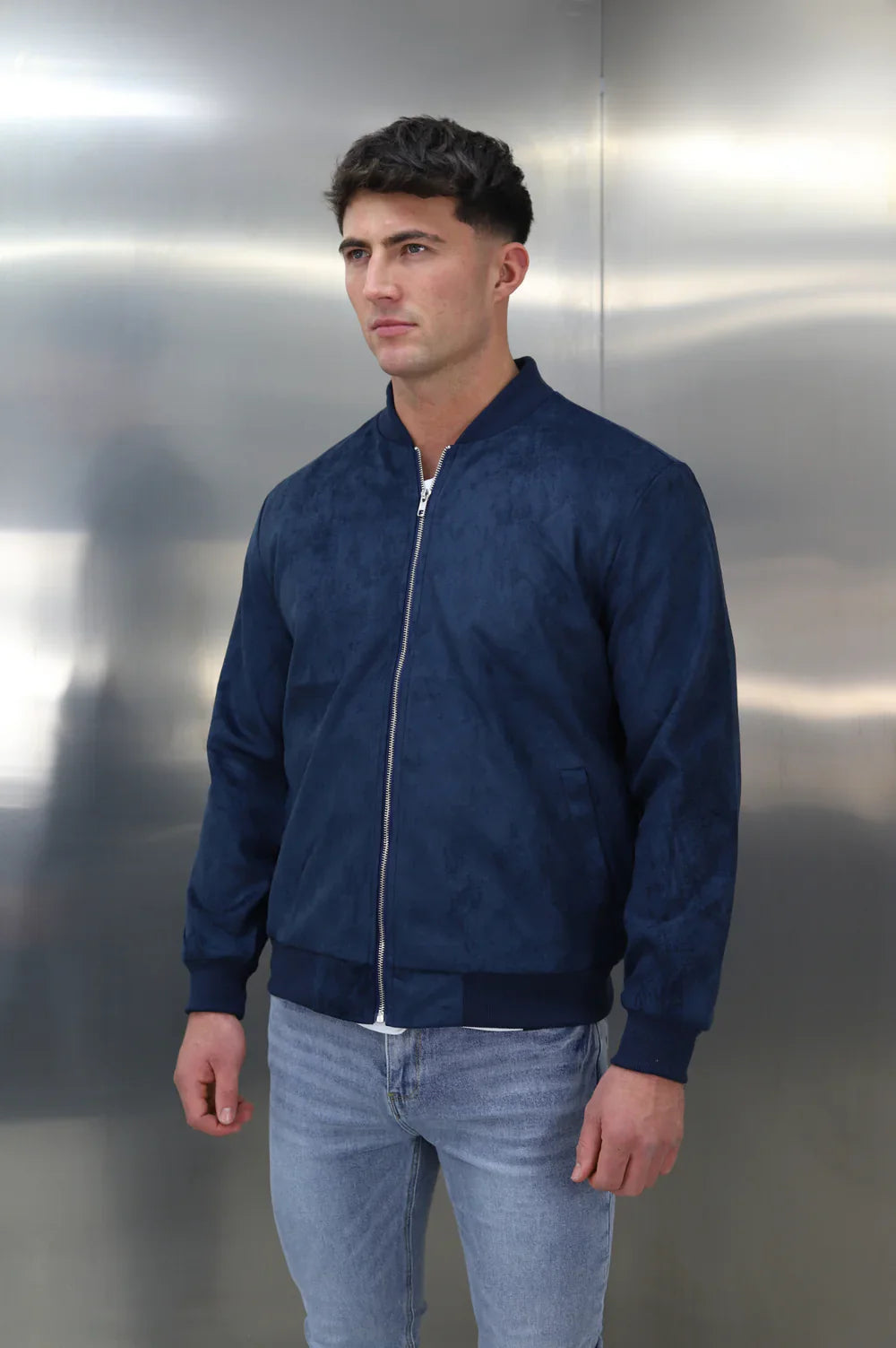 GOSTAVO BOMBER SUEDE - MARINE