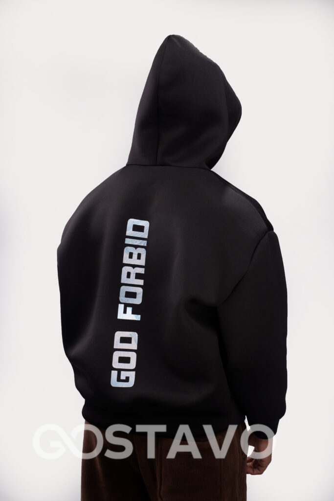 Manuel Domain Hoodie "GOD FORBID" - Édition Noir