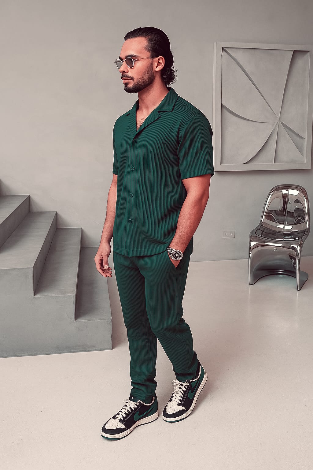 Ensemble Namaskar Vert Olive