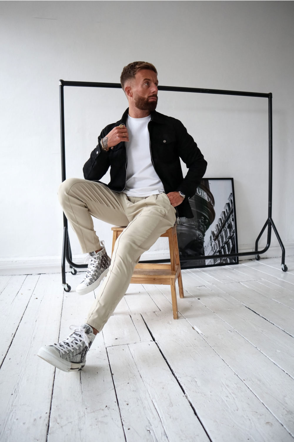 VESTE SUEDE - NOIR