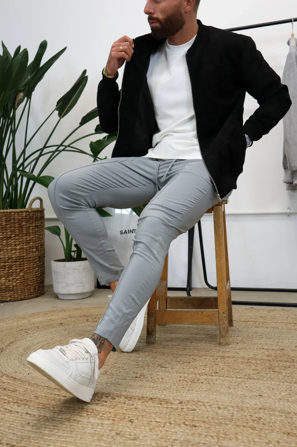 GOSTAVO BOMBER SUEDE - NOIR