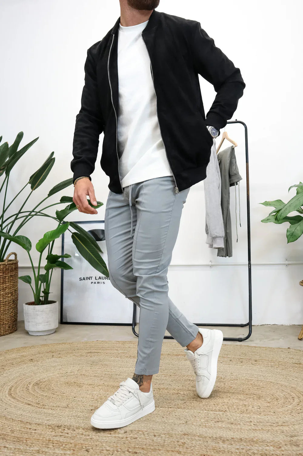 GOSTAVO BOMBER SUEDE - NOIR